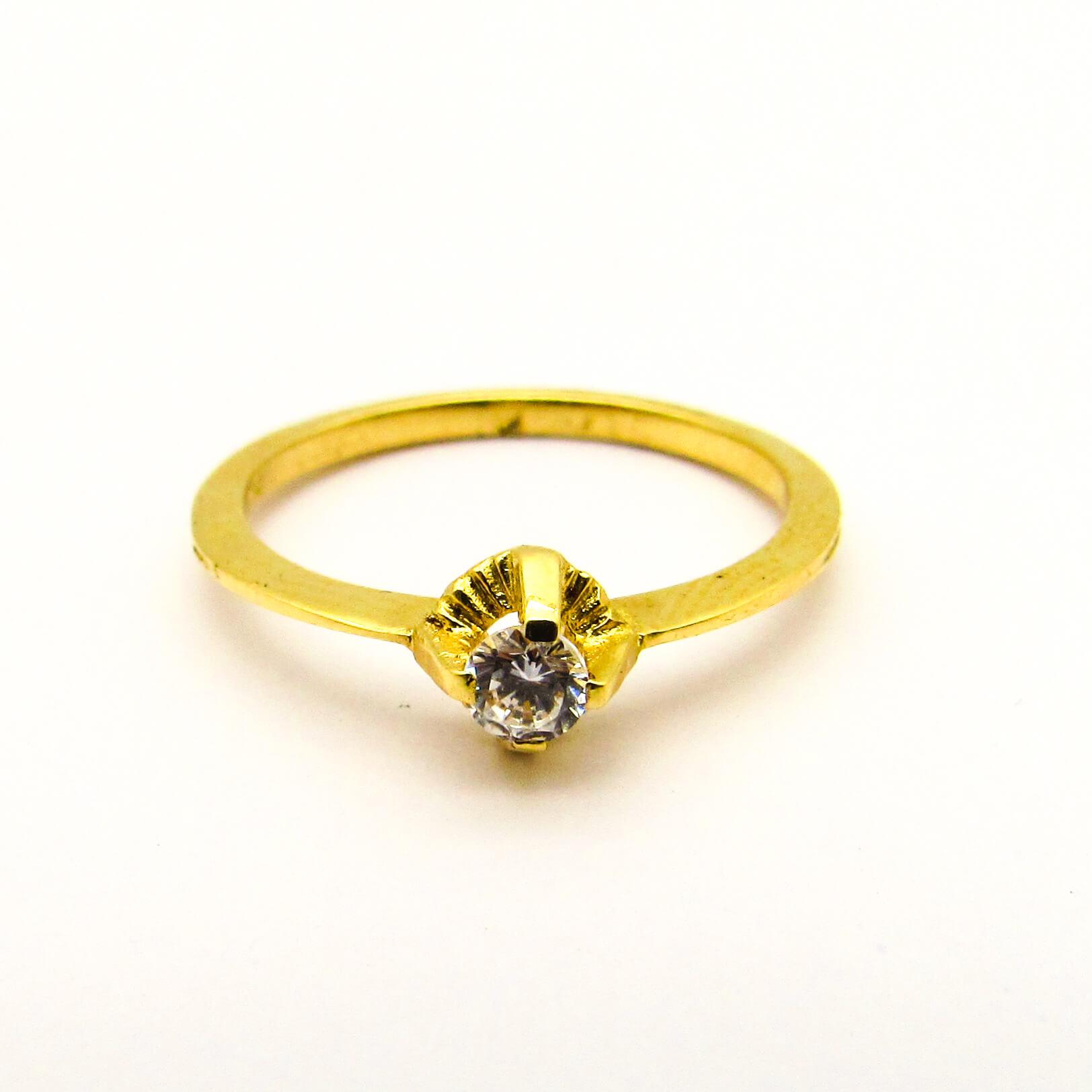 ANILLO CINTILLO SOLITARIO  3499 /O.AMARILLO